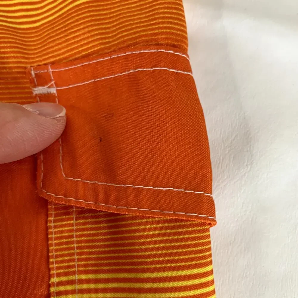 RS Surf Mens Sz 38 Sunset Ombre Yellow Orange Pink Swim Board Shorts 11